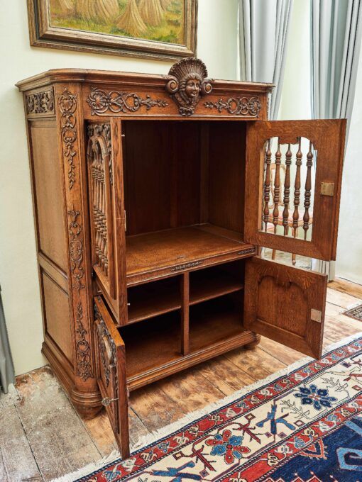 Neo-Rococo oak cabinet - Image 4
