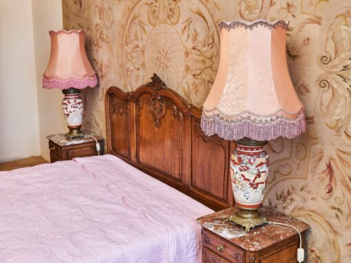 Pair table lamps Satsuma from Meiji - height 63 cm
