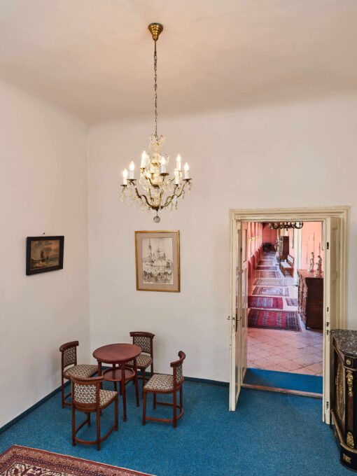 Dvoupatrový lustr s křišťálovými ověsy – Bild 4