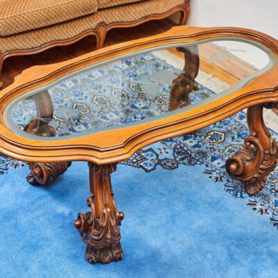 A coffee table carved in a Baroque style