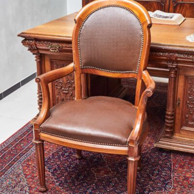 Antique massive chair to the desk