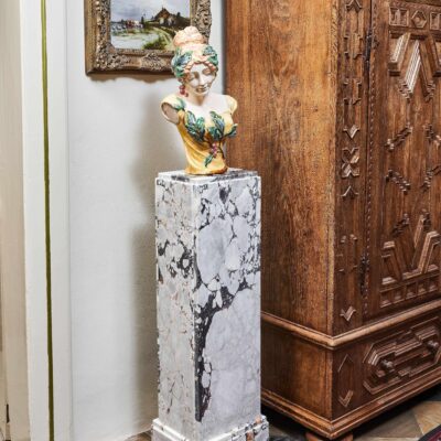 Marble pedestal in art deco style