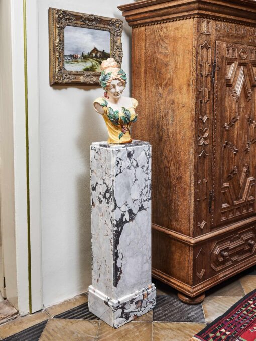 Marble pedestal in art deco style