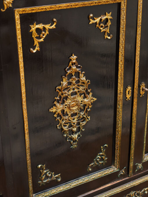 Antique chest of Napoleon III unloaded brass - Image 12