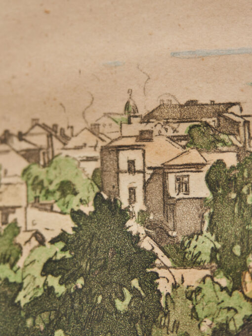 Jan C. Vondrouš (1884–1970): Čáslav, 1948, grafika na papíře - Obrázek 6