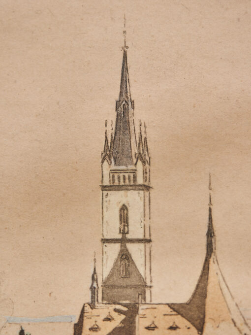 Jan C. Vondrouš (1884–1970): Čáslav, 1948, grafika na papíře - Obrázek 5