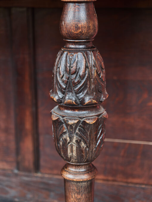 An unoresance carved cupboard from a massive oak - Image 9