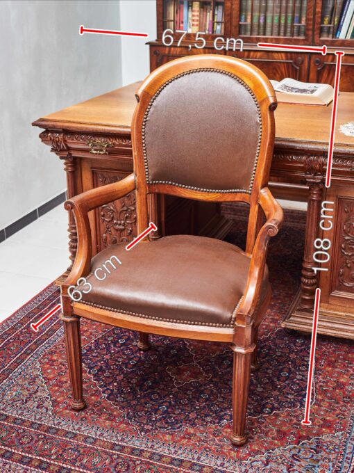 Antique massive chair to the desk - Image 2