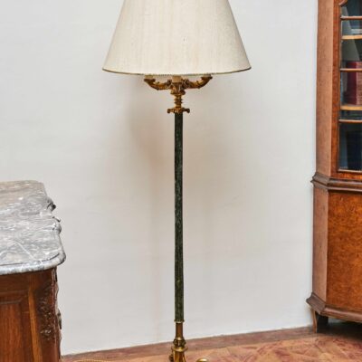 Neoempírová bronzová stojací lampa z konce 19. století – masivní provedení, Höhe 177 cm