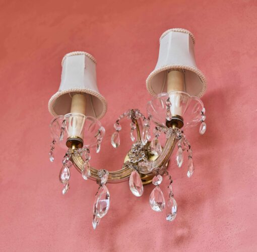 Dvouramenná tereziánská nástěnná lampa / aplika - Obrázek 3