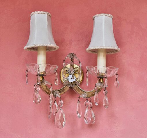 Dvouramenná tereziánská nástěnná lampa / aplika - Obrázek 2