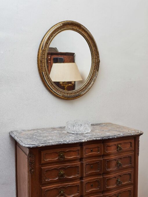 Oval gilded mirror with a richly decorated frame, 19. century - Image 6