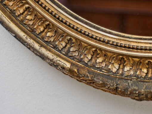 Oval gilded mirror with a richly decorated frame, 19. century - Image 5