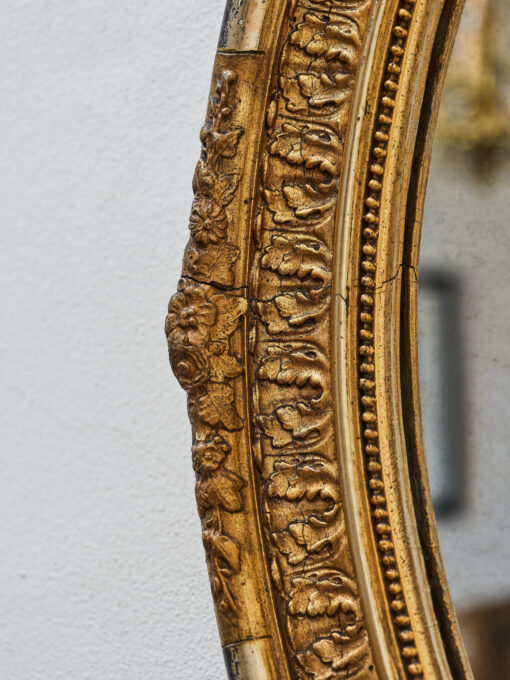 Oval gilded mirror with a richly decorated frame, 19. century - Image 4