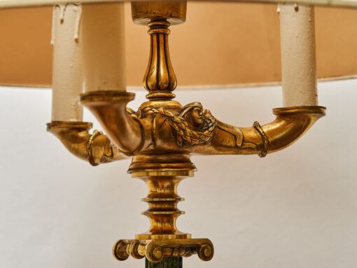Neoempírová bronzová stojací lampa z konce 19. století – masivní provedení, Höhe 177 cm – Bild 6