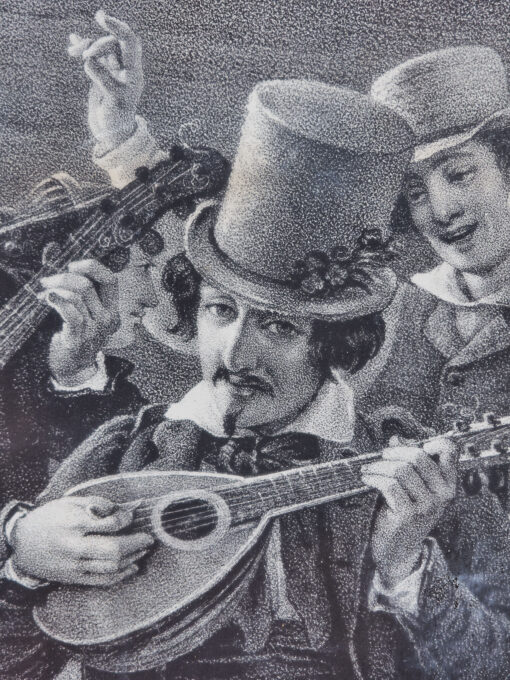 Litografie Scéna říjnové slavnosti římské, Marstrand 1841, Hanfstaengl Dresden - Obrázek 10