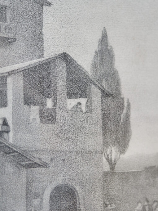 Litografie Scéna říjnové slavnosti římské, Marstrand 1841, Hanfstaengl Dresden - Obrázek 9