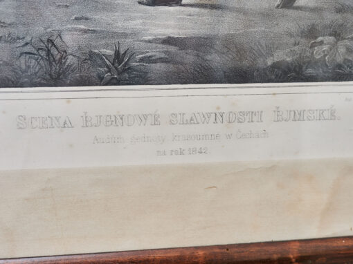 Litografie Scéna říjnové slavnosti římské, Marstrand 1841, Hanfstaengl Dresden - Obrázek 6