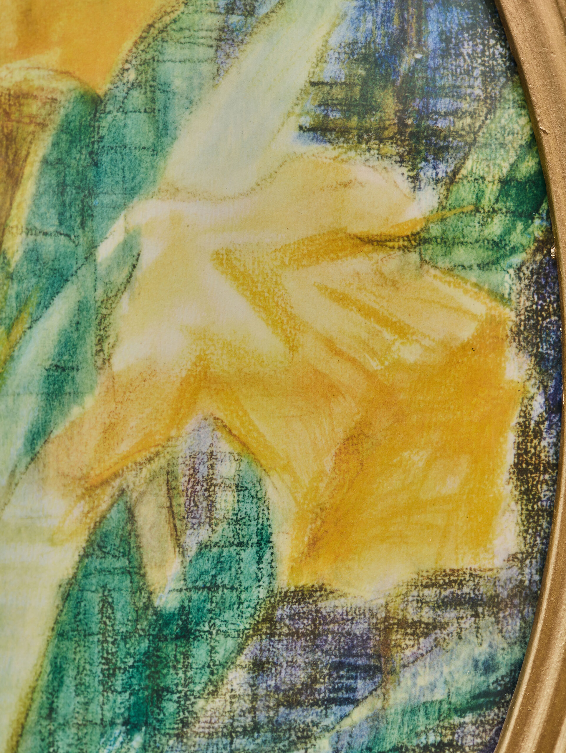 Ein zeitloses Gemälde mit dem Motiv gelber Narzissen in einem ovalen Rahmen – Bild 6