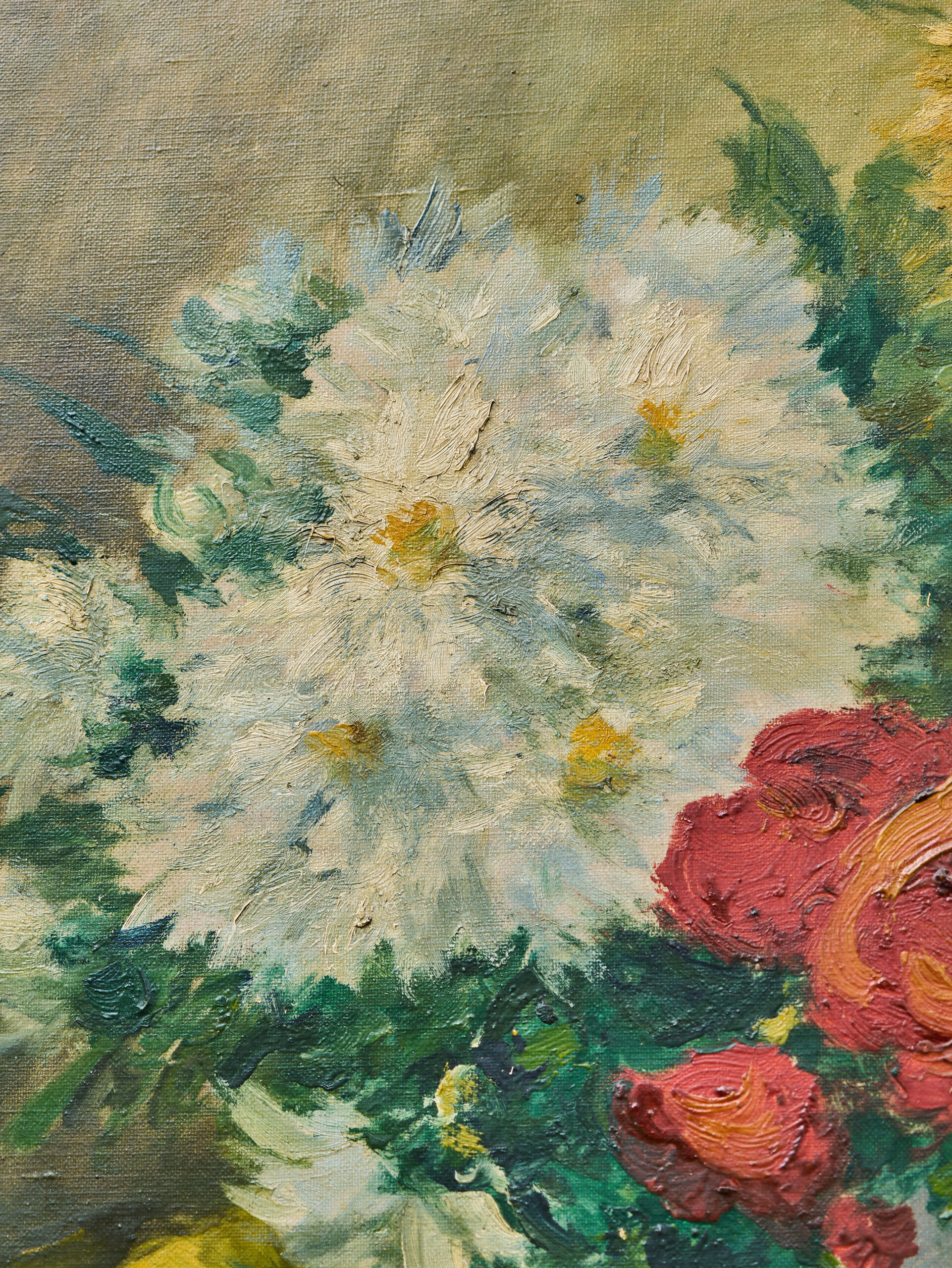 Großes Bild mit Blumenstillleben, unterzeichnet – Bild 9