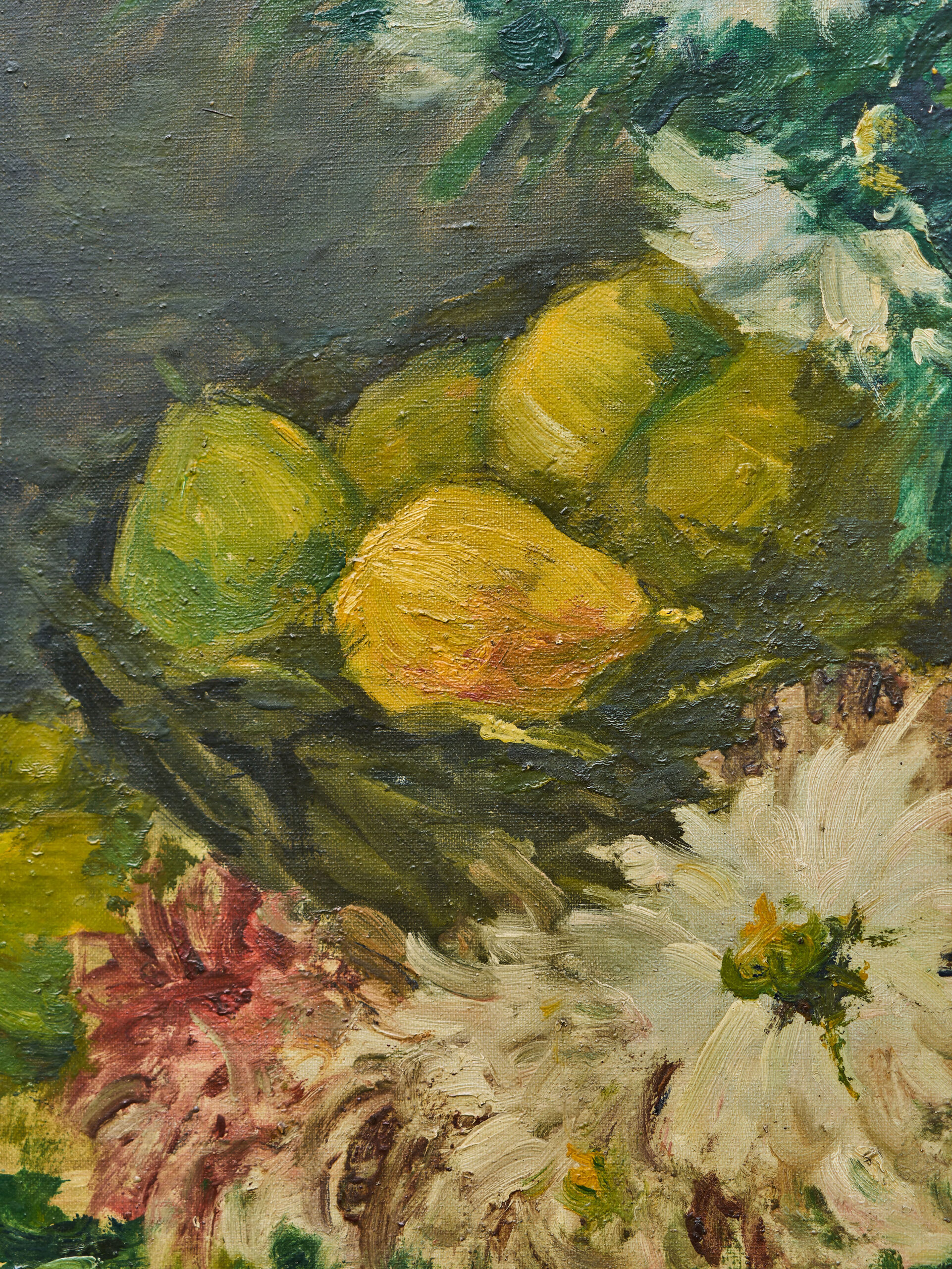 Großes Bild mit Blumenstillleben, unterzeichnet – Bild 7