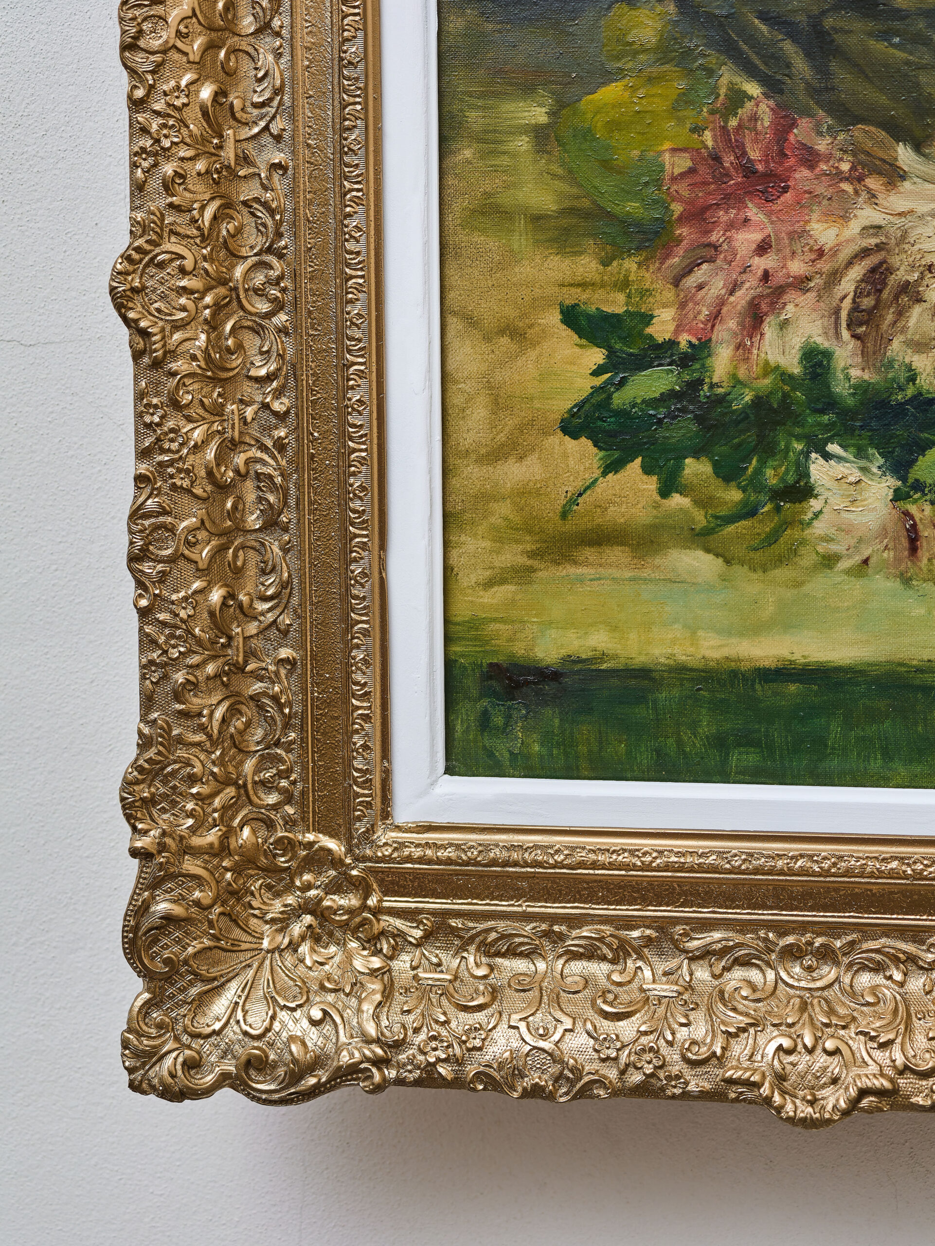 Großes Bild mit Blumenstillleben, unterzeichnet – Bild 5