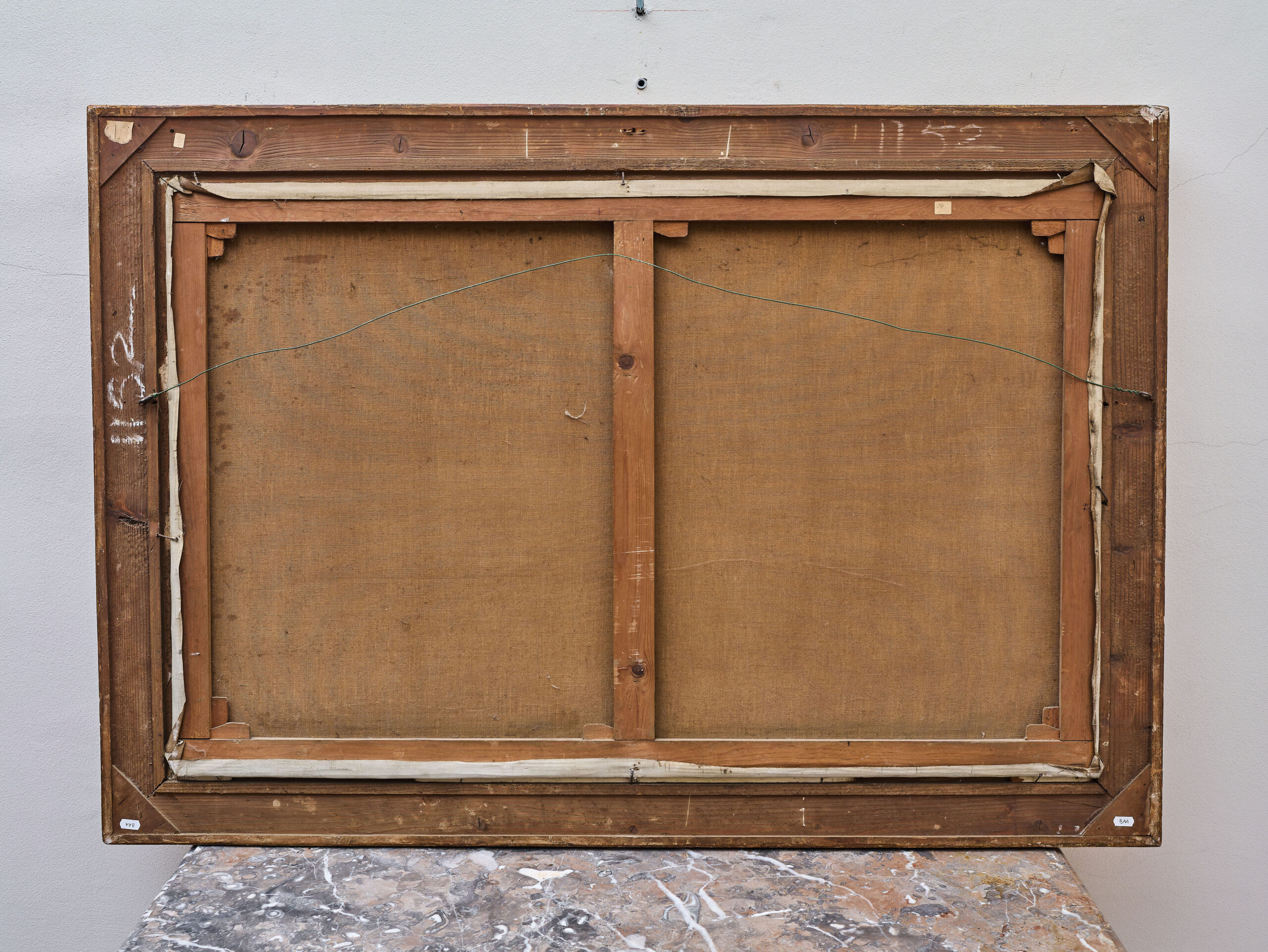 Winterlandschaft mit einem Häuschen, Ölgemälde – Bild 2